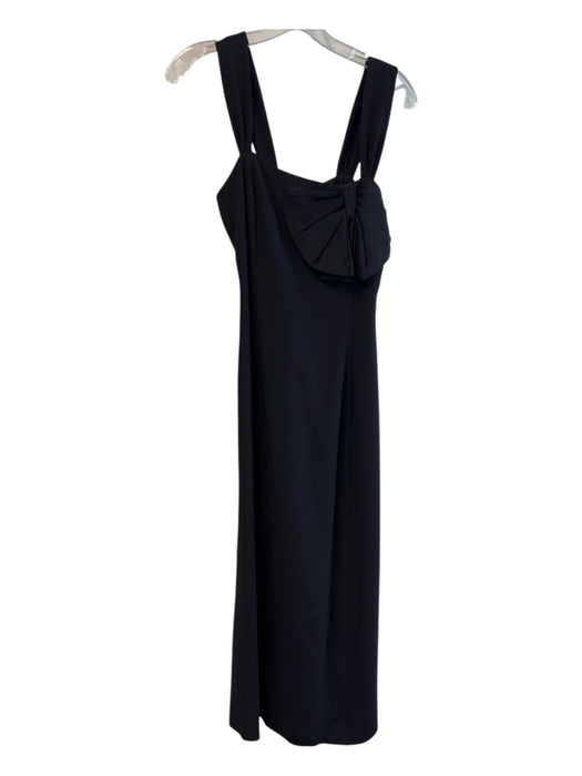 Armani Collection Size 8 Black Polyester Blend Back Zip Square Neck Dress Black / 8