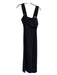 Armani Collection Size 8 Black Polyester Blend Back Zip Square Neck Dress Black / 8