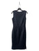 Lagi Nadeau Size 4 Navy Blue Acrylic & Wool Tweed Sleeveless Midi Sheath Dress Navy Blue / 4