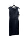 Lagi Nadeau Size 4 Navy Blue Acrylic & Wool Tweed Sleeveless Midi Sheath Dress Navy Blue / 4