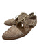 Loeffler Randall Shoe Size 8 Brown & White Cowhide Ponyhair Strappy Flats Brown & White / 8