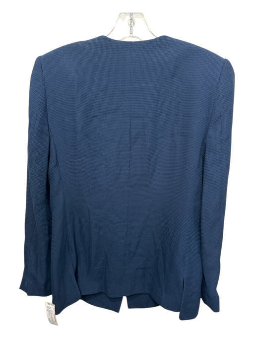 Armani Collezioni Size 4/6 Navy Blue Viscose Blend Waffle Mid Rise Pant Set Navy Blue / 4/6