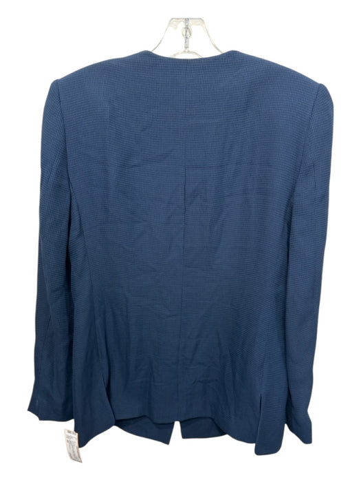 Armani Collezioni Size 4/6 Navy Blue Viscose Blend Waffle Mid Rise Pant Set Navy Blue / 4/6