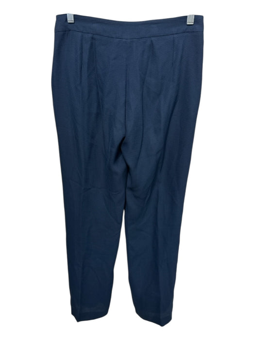 Armani Collezioni Size 4/6 Navy Blue Viscose Blend Waffle Mid Rise Pant Set Navy Blue / 4/6