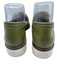 Rex Fifth Avenue Shoe Size 39 Olive Green Leather Laser Cut Penny Loafers Olive Green / 39