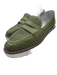 Rex Fifth Avenue Shoe Size 39 Olive Green Leather Laser Cut Penny Loafers Olive Green / 39