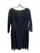 Lily Pulitzer Size 6 Black Nylon Blend Long Sleeve Lace Overlay Back Zip Dress Black / 6