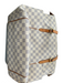 Louis Vuitton Blue & Beige Leather Trim Canvas Checkered Side Pocket Bag Blue & Beige / L