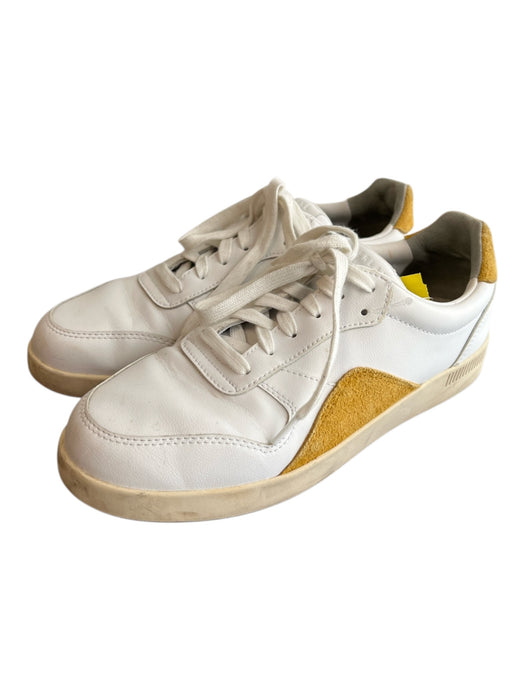 Everlane Shoe Size 8 White & Gold Leather & Suede Round Toe Low Top Shoes White & Gold / 8