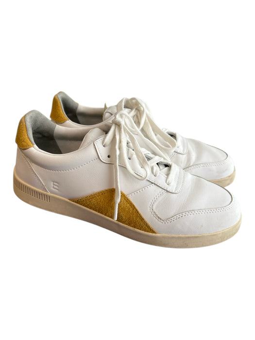 Everlane Shoe Size 8 White & Gold Leather & Suede Round Toe Low Top Shoes White & Gold / 8
