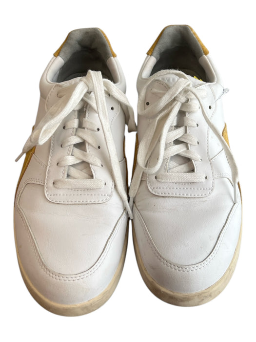 Everlane Shoe Size 8 White & Gold Leather & Suede Round Toe Low Top Shoes White & Gold / 8