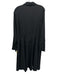 Eloquii Size 22 / XL Black Polyester Collar Half Button Long Sleeve Dress Black / 22 / XL