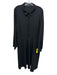 Eloquii Size 22 / XL Black Polyester Collar Half Button Long Sleeve Dress Black / 22 / XL
