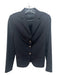 Gucci Size 38 Black Wool 3 Button Flap Pockets Shoulder Pads Blazer Jacket Black / 38