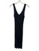 Enza Costa Size S Black Cotton Ribbed Sleeveless Midi Dress Black / S