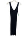 Enza Costa Size S Black Cotton Ribbed Sleeveless Midi Dress Black / S