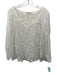 Mes Demoiselles Size 36 White Missing Fabric Tag Long Sleeve Embroidery Top White / 36