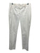 Prada Size 38 White Cotton Solid Mid Rise Trouser Pants White / 38