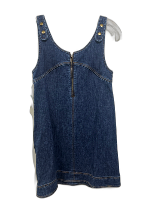 Pilcro Size 0 Medium dark wash Cotton Blend Denim Sleeveless Button Detail Dress Medium dark wash / 0