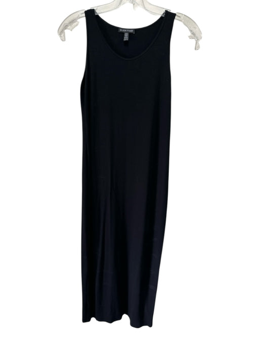 Eileen Fisher Size XXS Black Viscose & Spandex Sleeveless Round Neck Midi Dress Black / XXS
