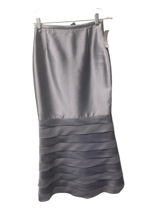 Obsessions Couture Size 4 Grey Sleeveless Long Tiered Formal Dress Set Grey / 4