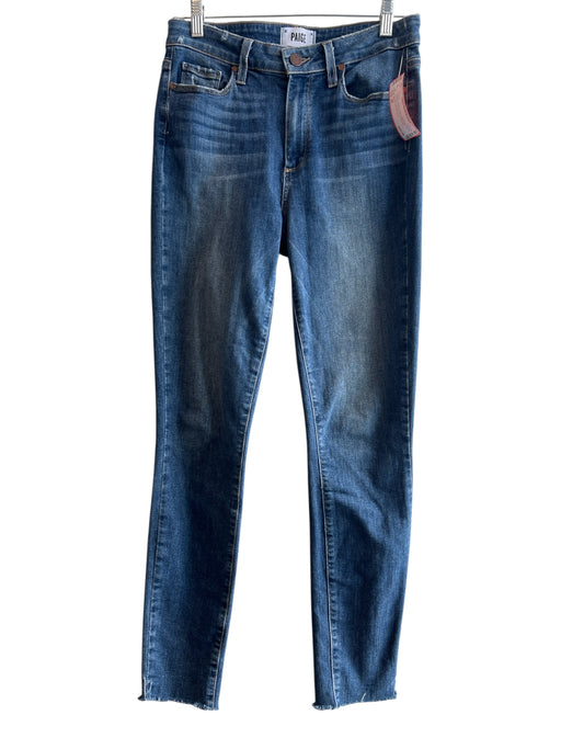 Paige Size 28 Medium Wash Cotton High Rise Zip Fly 5 Pocket Skinny Jeans Medium Wash / 28