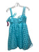 Amanda Uprichard Size XS Baby Blue Polyester Overlay Grid Back Zip Dress Baby Blue / XS