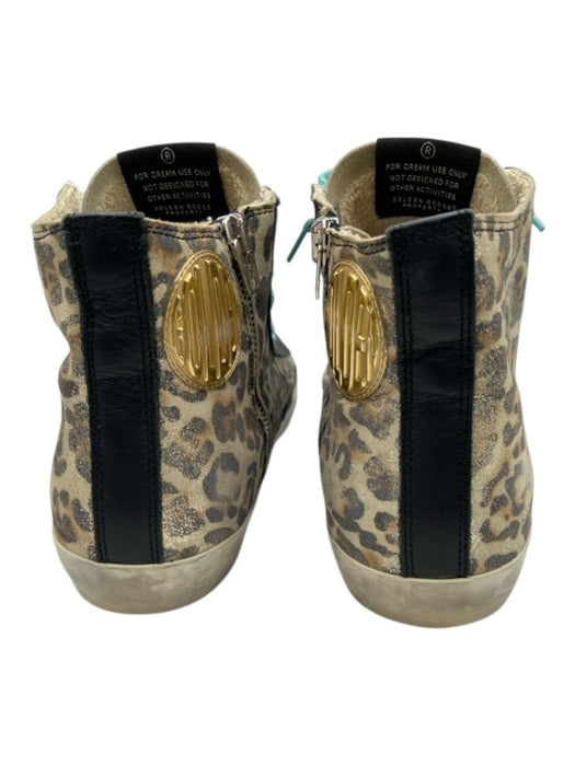 Golden Goose Shoe Size 40 Black, Gray & Turquoise Leather Suede Star Sneakers Black, Gray & Turquoise / 40