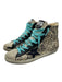 Golden Goose Shoe Size 40 Black, Gray & Turquoise Leather Suede Star Sneakers Black, Gray & Turquoise / 40