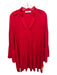 Amanda Uprichard Size S Red Polyester V Neck 3/4 Sleeve Dress Red / S
