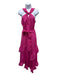 Derek Lam 10 Crosby Size 4 Fushcia Print Polyester Ruffle Detail High Low Dress Fushcia Print / 4