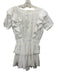 Love Shack Fancy Size XS White Cotton Short Sleeve Lace Detail Tiered Dress White / XS