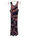 Mariacher Size S Pink, Blue & Multi Polyester Sleeveless Tie Dye V Neck Dress Pink, Blue & Multi / S