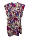 Marant Etoile Size 36 Pink, Purple & Multi Cotton Short Sleeve Splatter Dress Pink, Purple & Multi / 36
