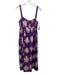 Ulla Johnson Size 4 Purple Silk Pleated Raw Edge Tie Dye Maxi Dress Purple / 4