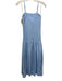 YFB Size S Cornflower Blue Lyocell Spaghetti Strap Smocked Top Midi Dress Cornflower Blue / S