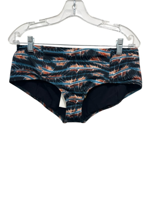 Ulla Johnson Size L Black, Brown & Blue Polymide Bra Top Bikini Bottoms swimwear Black, Brown & Blue / L