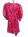 Rhode Size 0 Pink & Orange Cotton Doodle Print 3/4 Balloon Sleeve Back Zip Dress Pink & Orange / 0