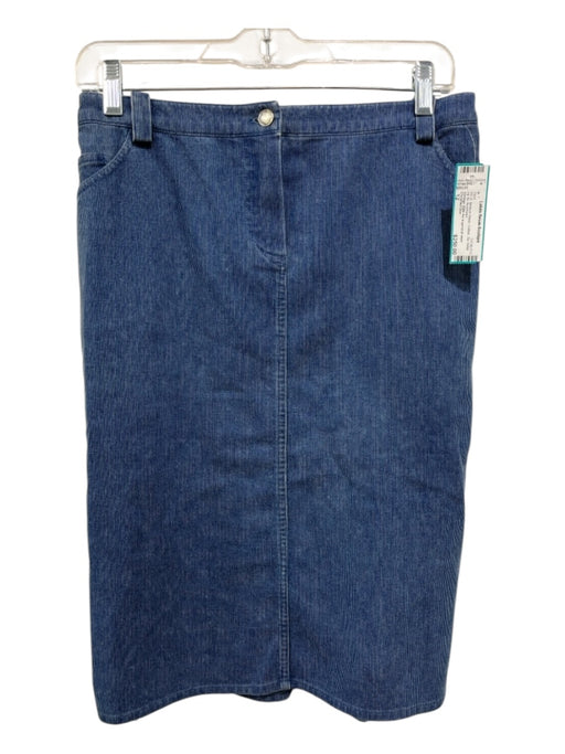 Christian Dior Size 12 Medium Wash Cotton Zip Detail zip fly Skirt Medium Wash / 12