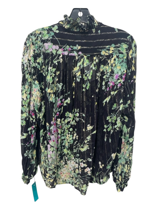 Sabina Musayev Size XS Black & Multi Viscose & Silk Metallic Thread Top Black & Multi / XS