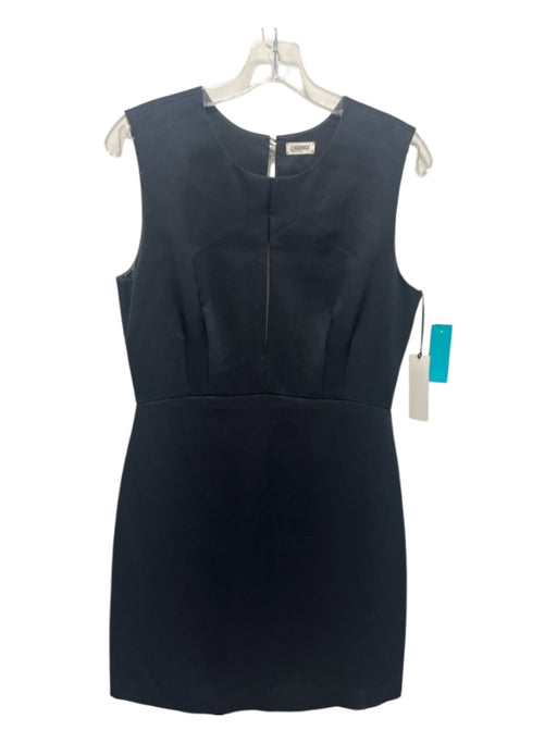 L'agence Size 8 Black Triacetate & Polyester Back Keyhole Sleeveless Dress Black / 8
