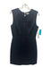 L'agence Size 8 Black Triacetate & Polyester Back Keyhole Sleeveless Dress Black / 8