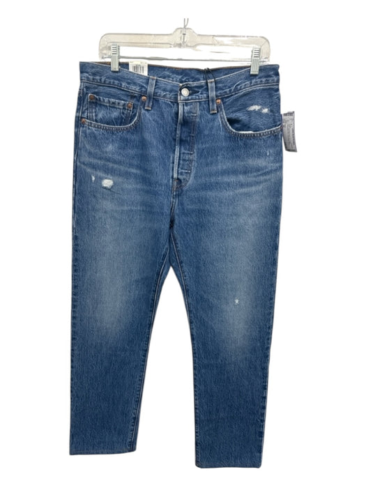 Levis NWT Size 30 med light wash Cotton Distressed Jean Men's Pants med light wash / 30