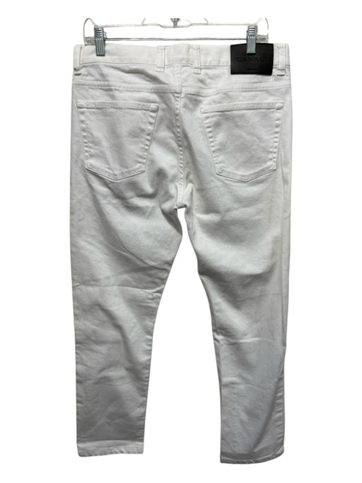 Canali Size 50 White Cotton Solid Straight Leg Jean Men's Pants White / 50