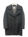 Belle & Bloom Size M Black Wool & Polyester 2 Buttons Long Sleeve Lapel Coat Black / M