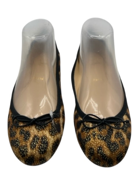 Christian Louboutin Shoe Size 38 Brown, Black, Gold Animal Print Studs Flats Brown, Black, Gold / 38