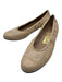 Salvatore Ferragamo Shoe Size 6 Beige Leather Almond Toe Embroidered Logo Flats Beige / 6