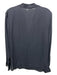 Elie Tahari Size Medium Navy Blue Silk Long Sleeve Button Front Top Navy Blue / Medium