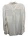 Equipment Femme Size Large Cream White Long Sleeve Button Front Patch Pocket Top Cream White / Large