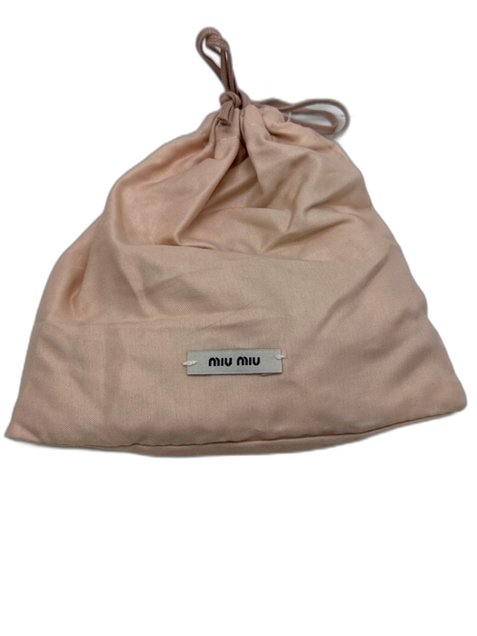 Miu Miu Black & White Textile & Leather Gingham Silver Tone Hardware Bag Black & White